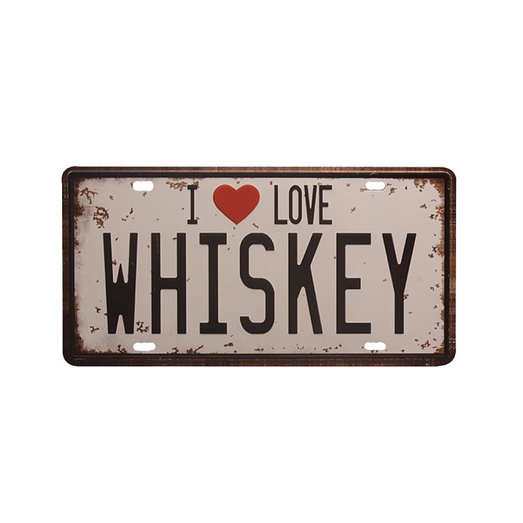 Whisky - Car Plate License Tin Signs/Wooden Signs - 30x15cm