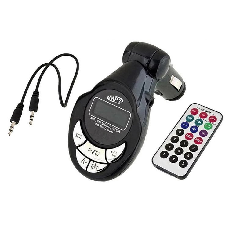 Car Bluetooth FM Transmitter USB TF Card MP3 Player with Remote Control