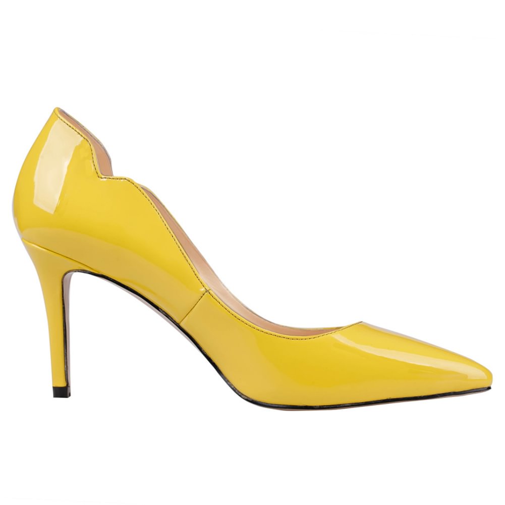 3.54" Women's Heeled Party Pumps PU Patent-vocosishoes