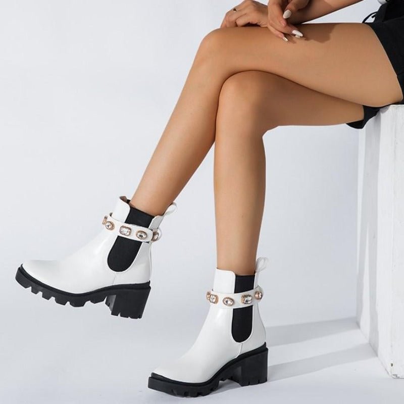 Block Heels Ankle Boots