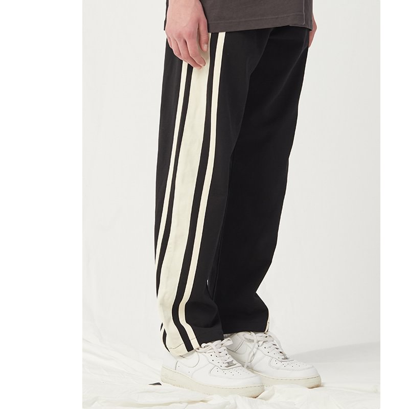 Paneled Side Stripe Loose Drawstring Lounge Pants Sweatpants / Techwear Club / Techwear