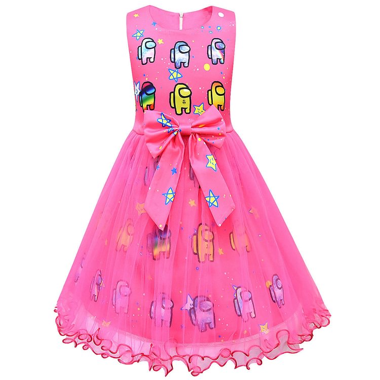 Among US foreign trade children's skirt middle big children's mesh skirt girl's dress fluffy skirt 80333-Mayoulove
