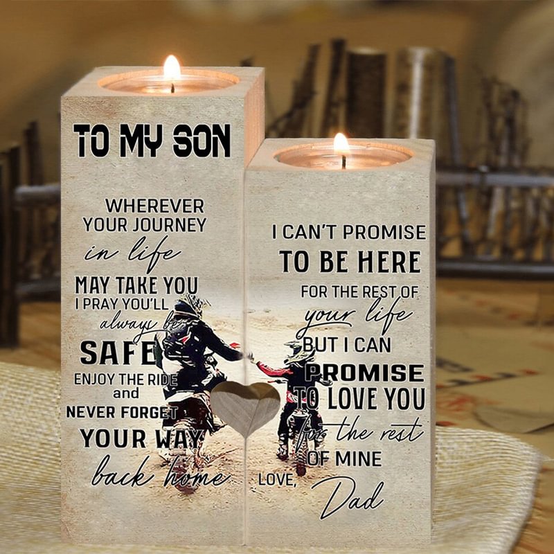 To My Son -  Never Forget Your Way Back Home - Candle Holder
