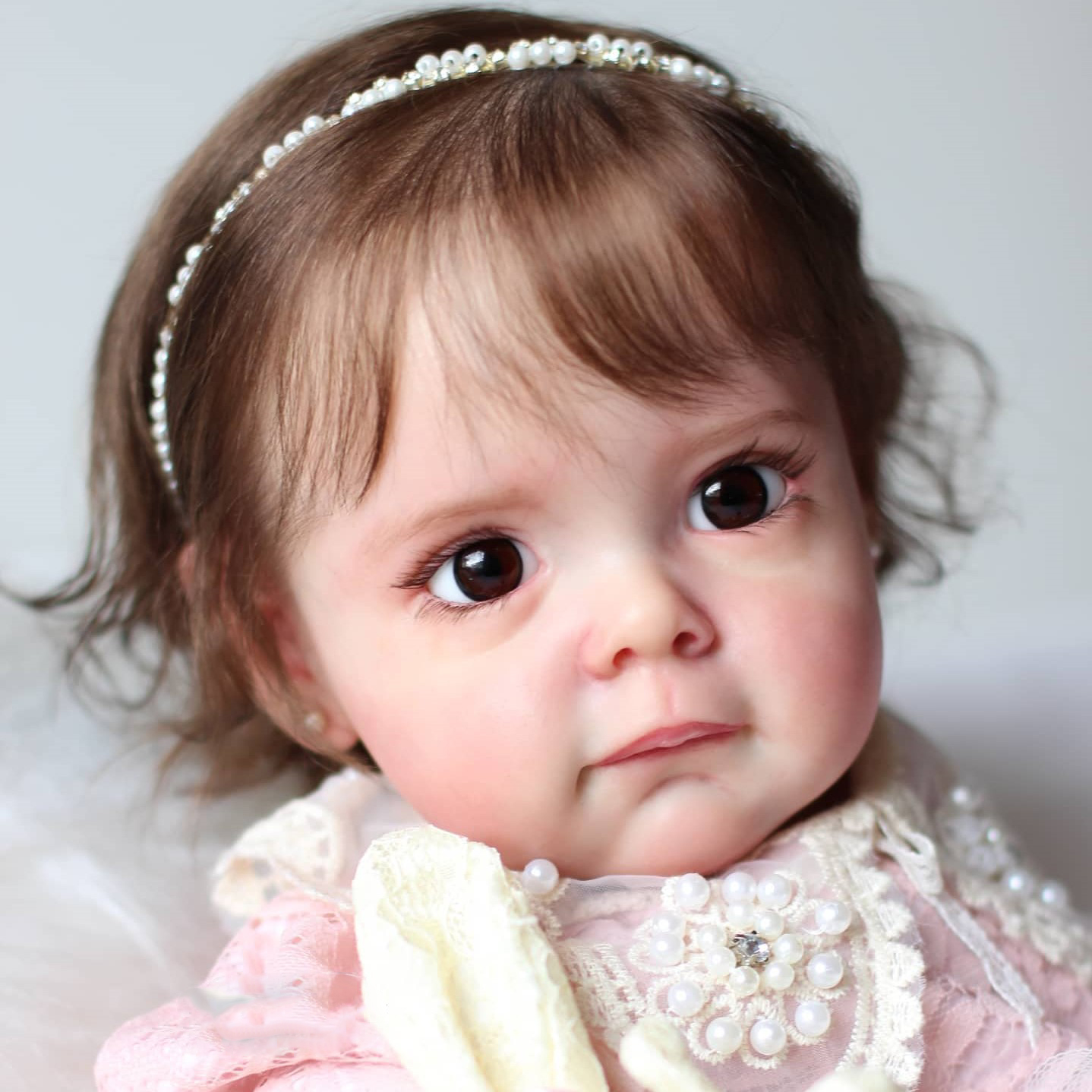 17" or 22" Realistic Reborn Baby Girl Doll Edith, Real Life Baby Dolls