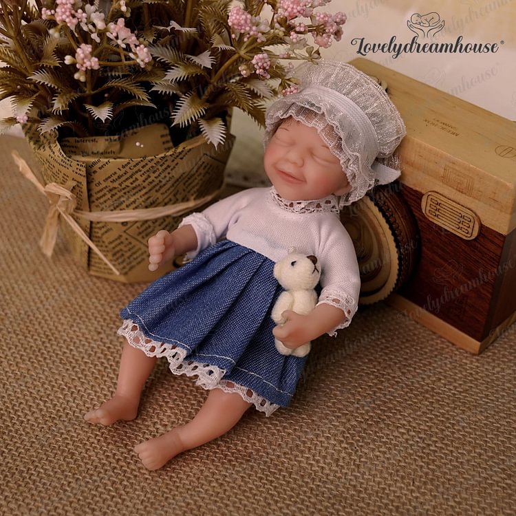  [Children Reborn Gift] 6'' Kaylee Cute Mini Silicone Baby Doll Ooak By KC - Reborndollsshop.com®-Reborndollsshop®
