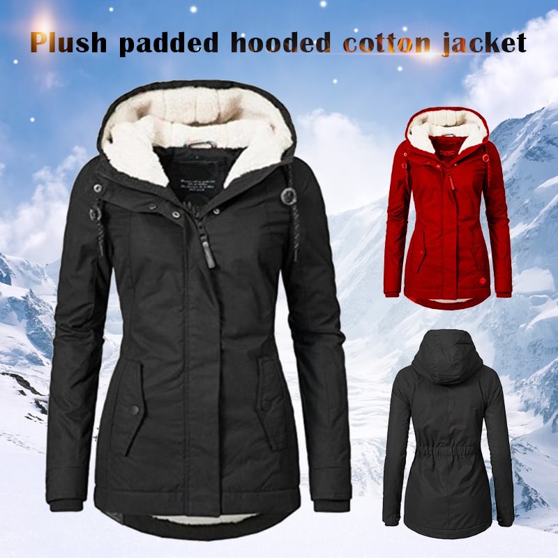 Womens Fur Lined Hooded Parka Jacket
