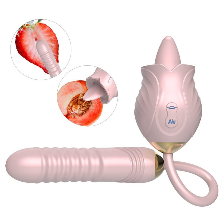 New Rose Toy Warming G-spot Tongue Licking Vibrator