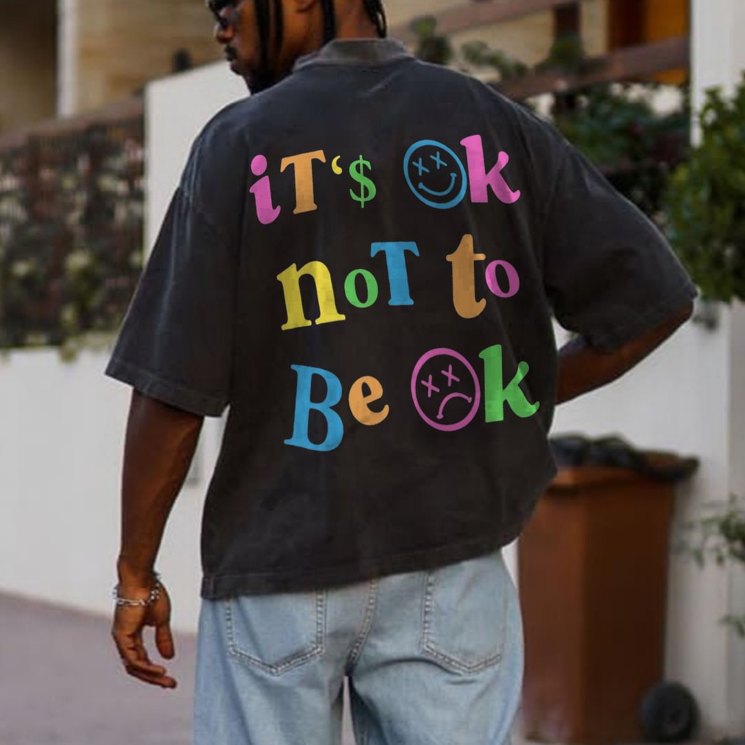 Oversized "IT'S OK NOT TO BE OK" T-shirt / Techwear Club / Techwear
