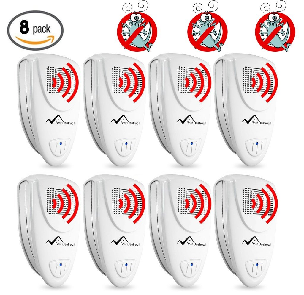 Ultrasonic Silverfish Repeller - PACK of 8 - 100% SAFE for Children and Pets - Get Rid Of Pests In 7 Days Or It's FREE - vzzhome