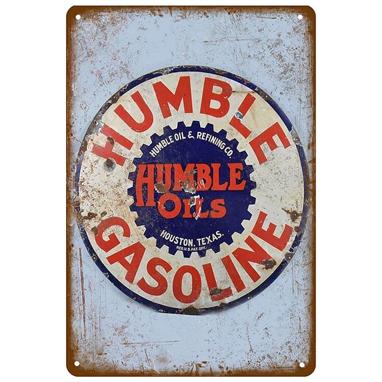 Humble Gasoline Humble Oils - Vintage Tin Signs/Wooden Signs - 20x30cm & 30x40cm