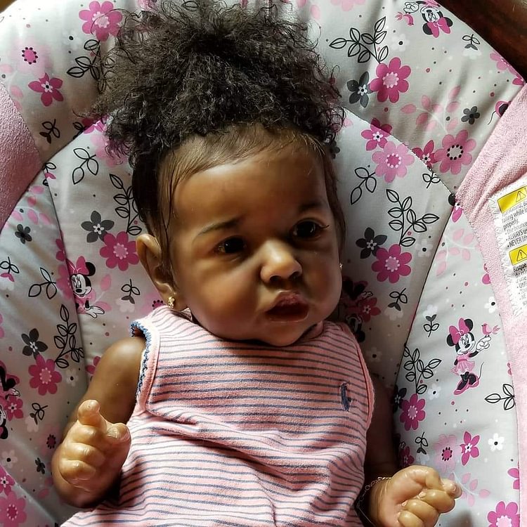  Black African American Silicone 20'' Truly  Kristin Reborn Baby Toddler Doll Girl - Reborndollsshop.com®-Reborndollsshop®