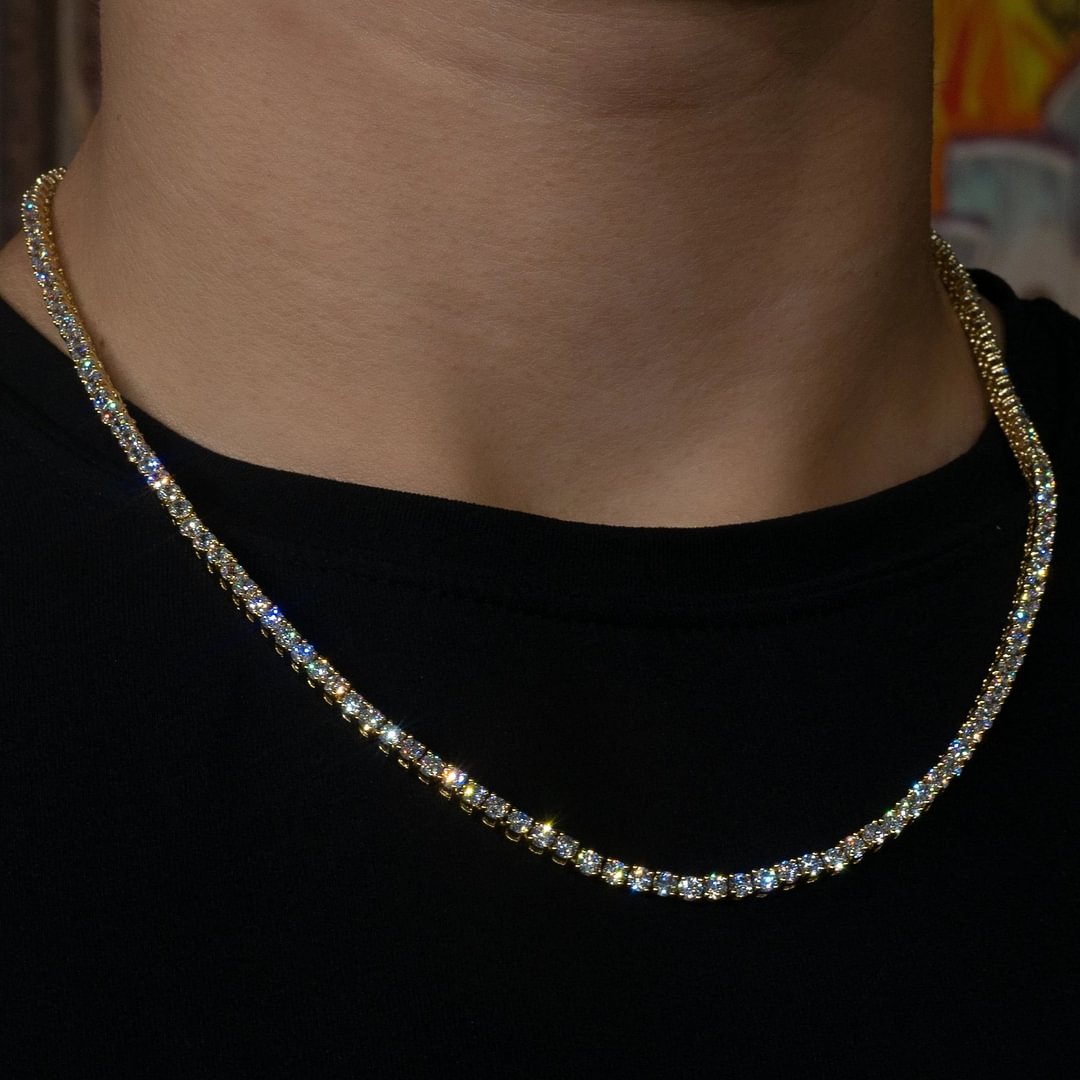 3MM Iced Out Signature Tennis Chain-VESSFUL