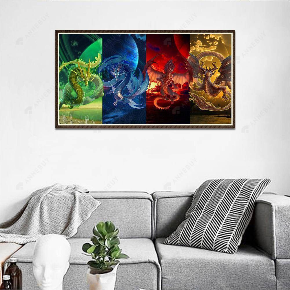 Diamond Painting 5D Full Drill Dragon 50 X 30cm   992244aad18767bf21a656128778d079 