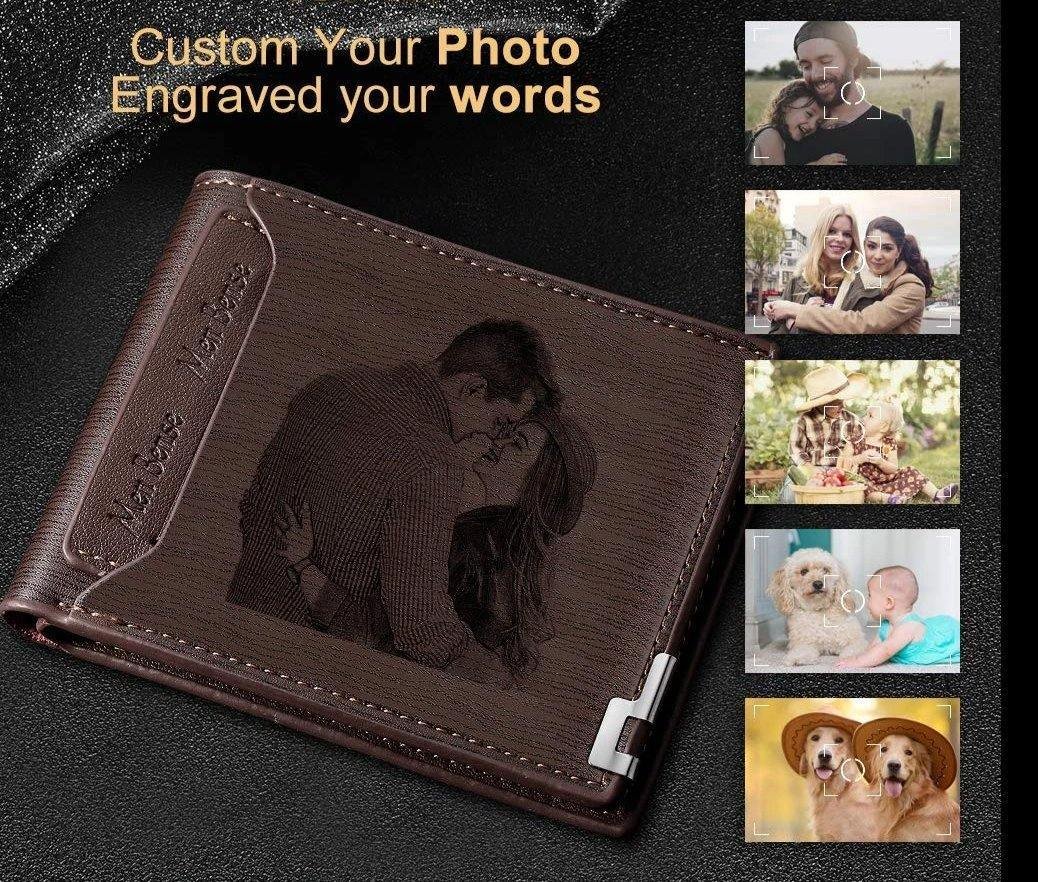 Custom Photo Custom Name Wallet for Men Leather Wallet-VESSFUL