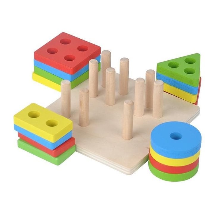 Wooden Educational Building Blocks-Mayoulove