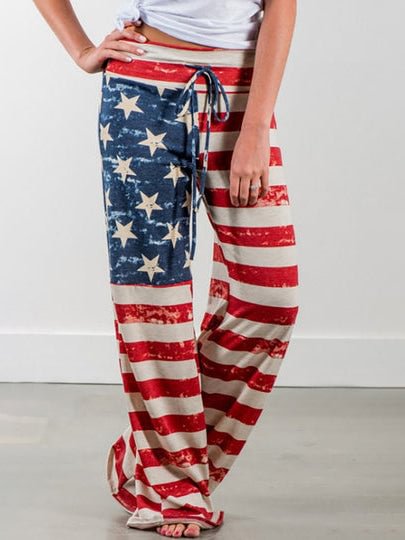 American Flag Womens Casual Pants