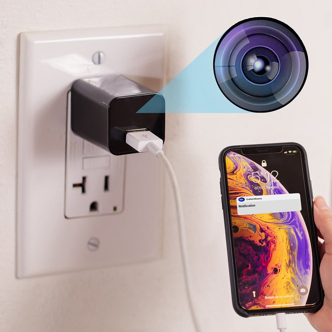 Indoor Wifi Mini Smart Phone USB Charger Security Camera With Audio