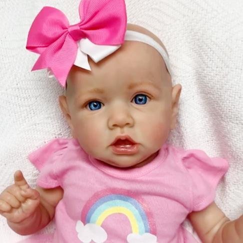 Silicone Lifelike Baby Dolls 12 inch Pink Realistic Reborn Newborn Baby Doll Girl Holland 2022- Art Doll -Creativegiftss® - [product_tag]