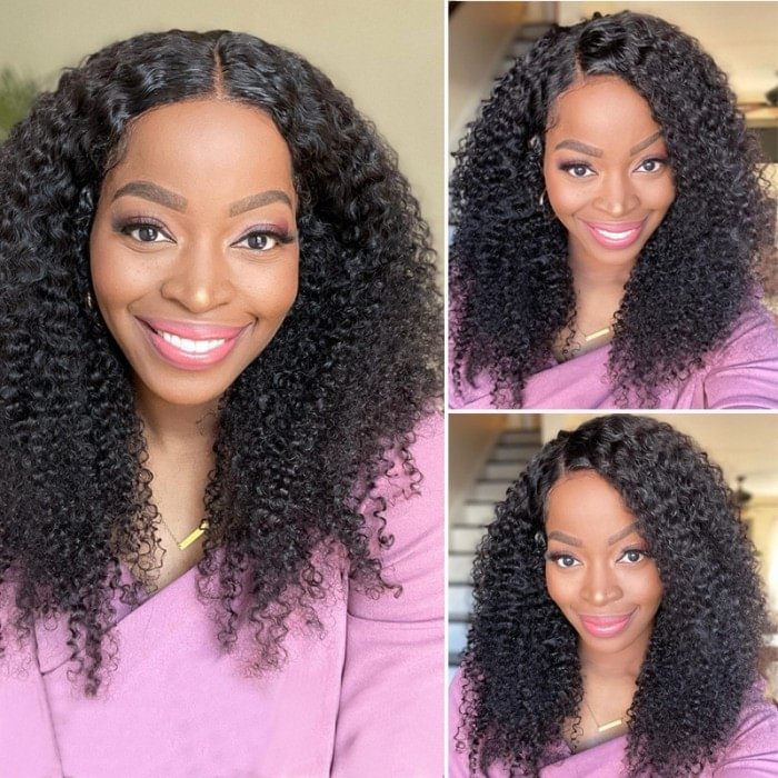🔥 Best Sale 🔥 Glueless 5×5 Lace Closure Wigs | Black Kinky Curly Hair Wigs | Natural & Face-fitting
