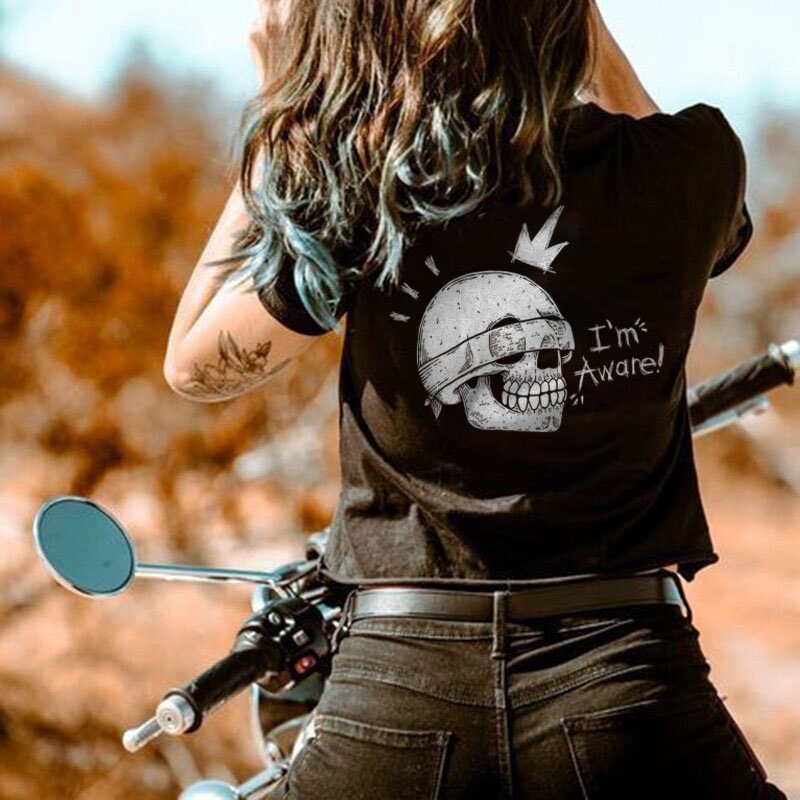 Skull print comfortable women's T-shirt designer - Krazyskull
