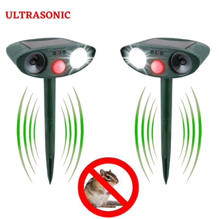 Ultrasonic Chipmunk Repeller - PACK of 2 - Solar Powered - Get Rid of Chipmunks in 48 Hours、shopify、sdecorshop