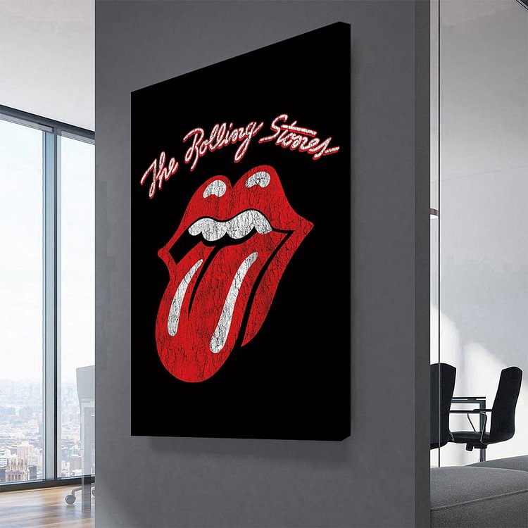 The Rolling Stones Classic Logo Canvas Wall Art