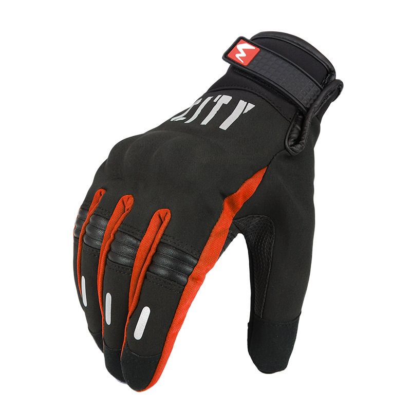Outdoor touch screen night reflective motorcycle gloves / [viawink] /