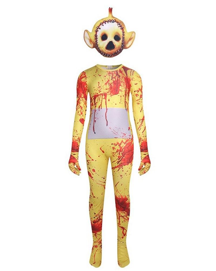 Mayoulove Kids Scary Teletubbies Laa Laa Po Tinky Dipsy Halloween Party Costume-Mayoulove