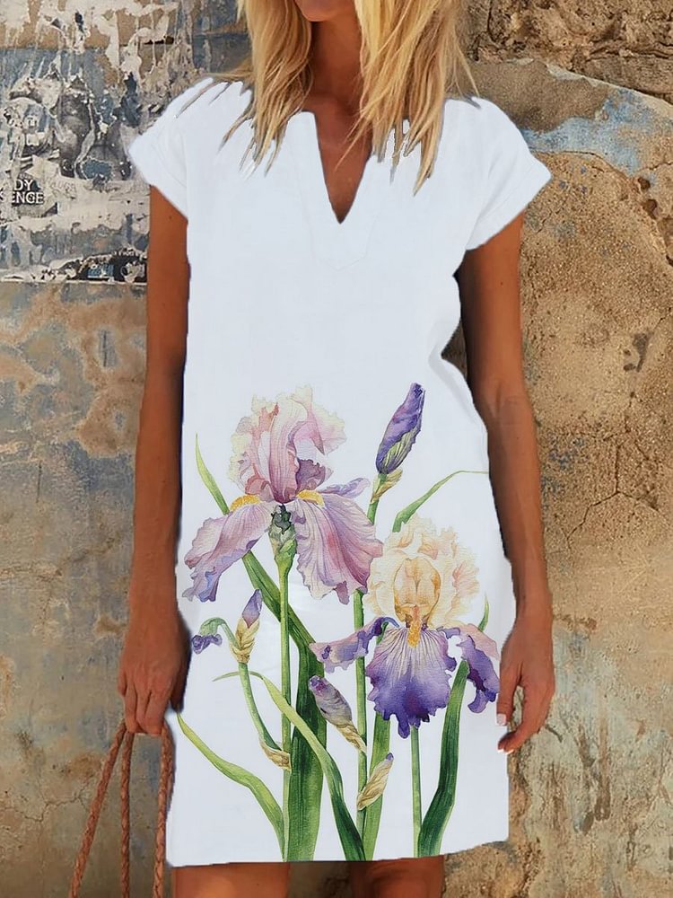 Print summer dress-Mayoulove