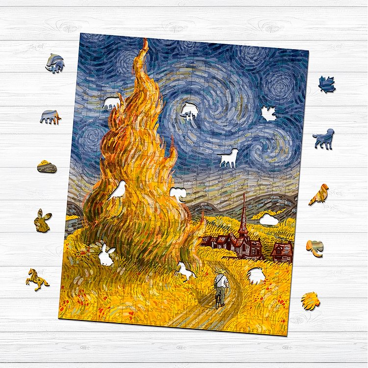 Van Gogh Autumn Wooden Puzzle