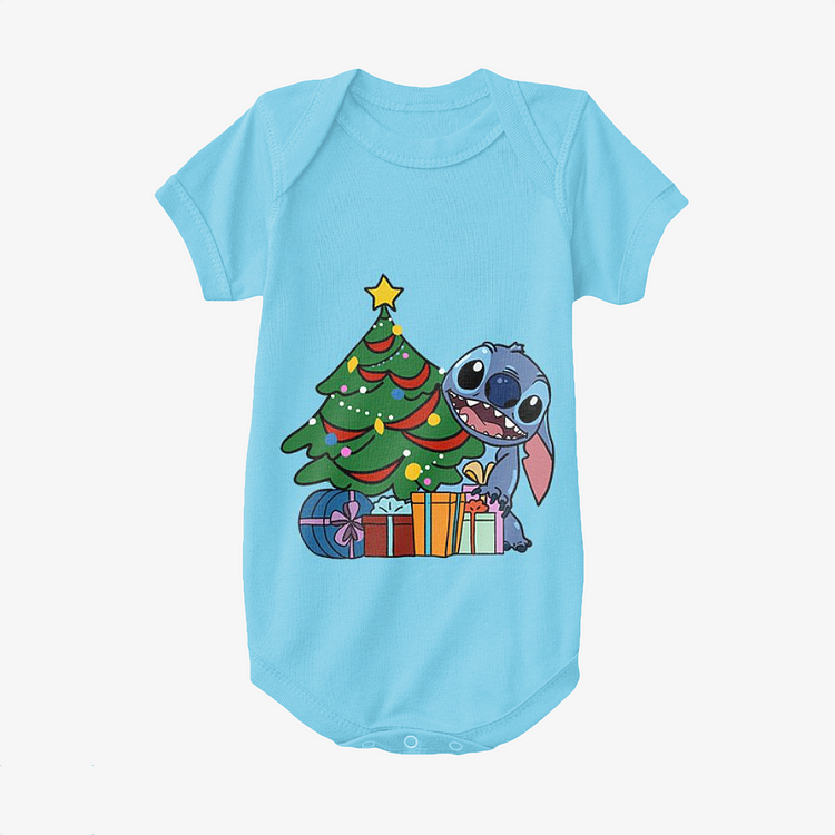 Stitch Who Received Many Gifts At Christmas, Lilo and Stitch Baby Onesie