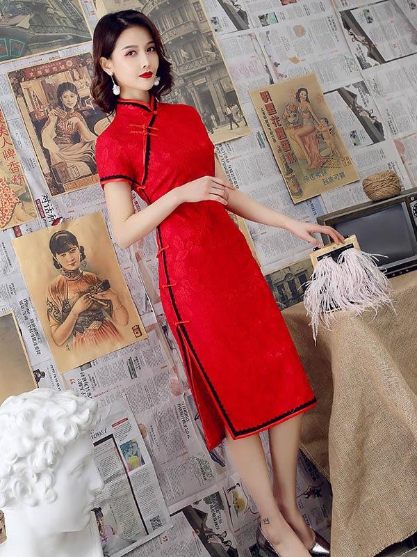 Vintage Lace Improved Long Cheongsams