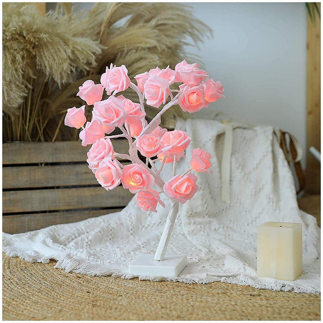 The Rose Tree Lamp, Mother's Day Birthday Gifts, 24 LED Romantic Rose Lamp Maria Rose Lamp、14413221362536236236、sdecorshop
