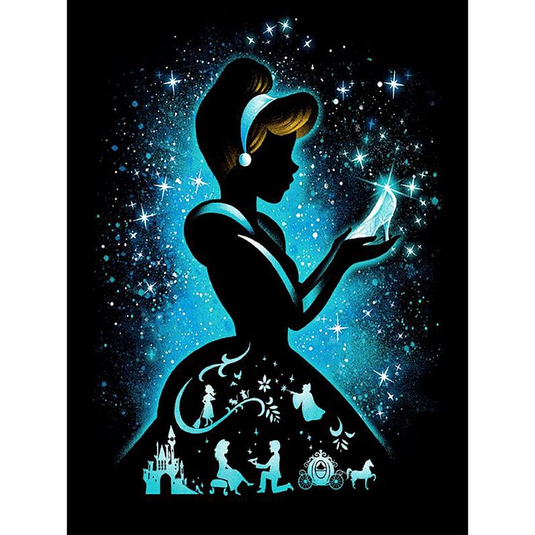 Character Princess Silhouette - Full Round Drill Diamond Painting - 30*40CM(Canvas)