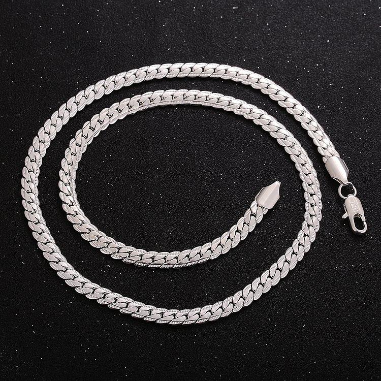 5MM Gold/Silver Side Cuban Chain Necklace