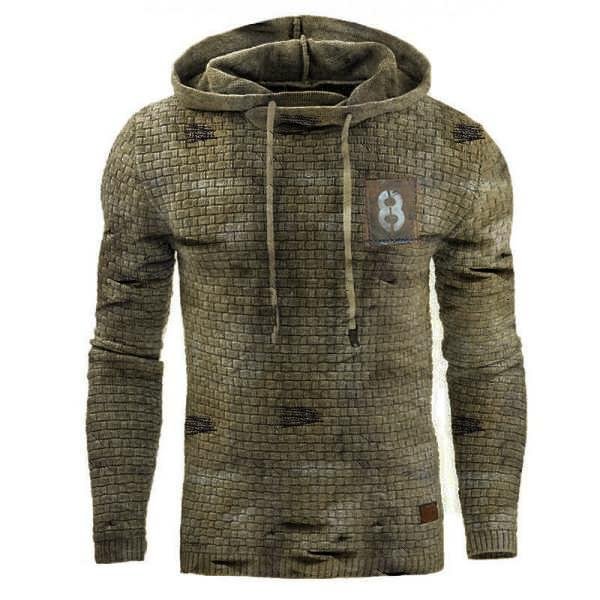 Retro Mens outdoor sports fitness hooded sweater / [viawink] /