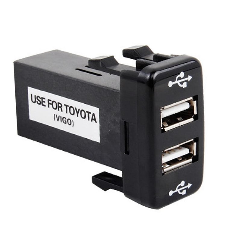 2.1A Dual USB Socket Charger Dashboard Mount Phone Input for Toyota VIGO