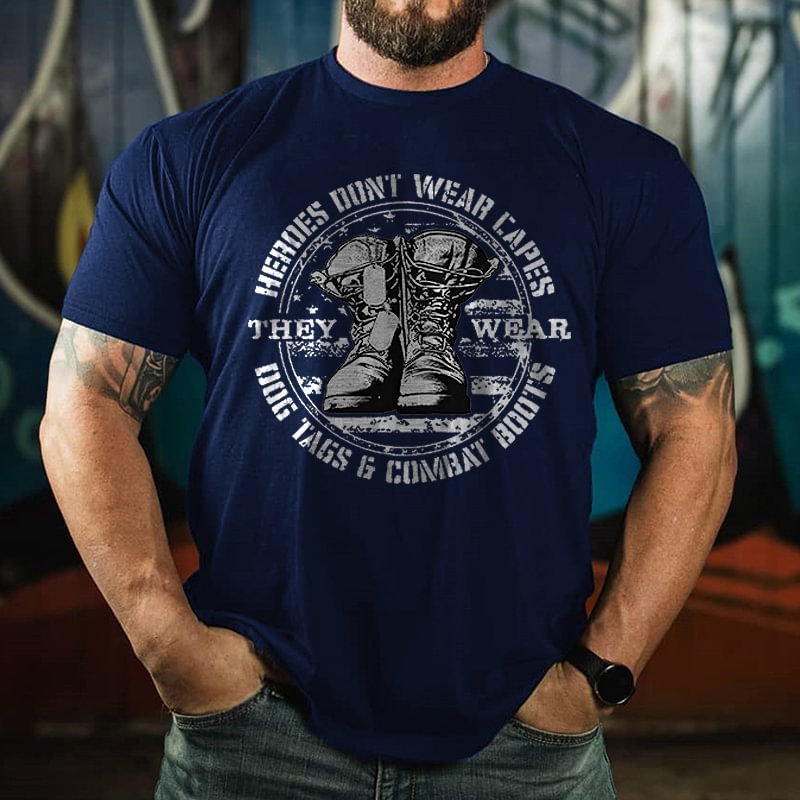 Heroes Don't Wear Capes Men's Basic T-shirt - Krazyskull