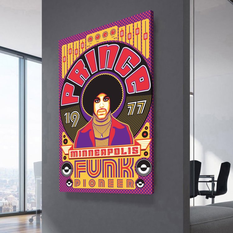 Prince Funk Pioneer Vintage Concert Poster Canvas Wall Art