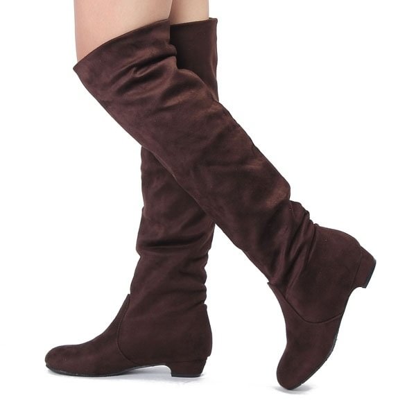 Winter Women Suede Over The Knee Thigh Knight Long Boots High Heels Shoes