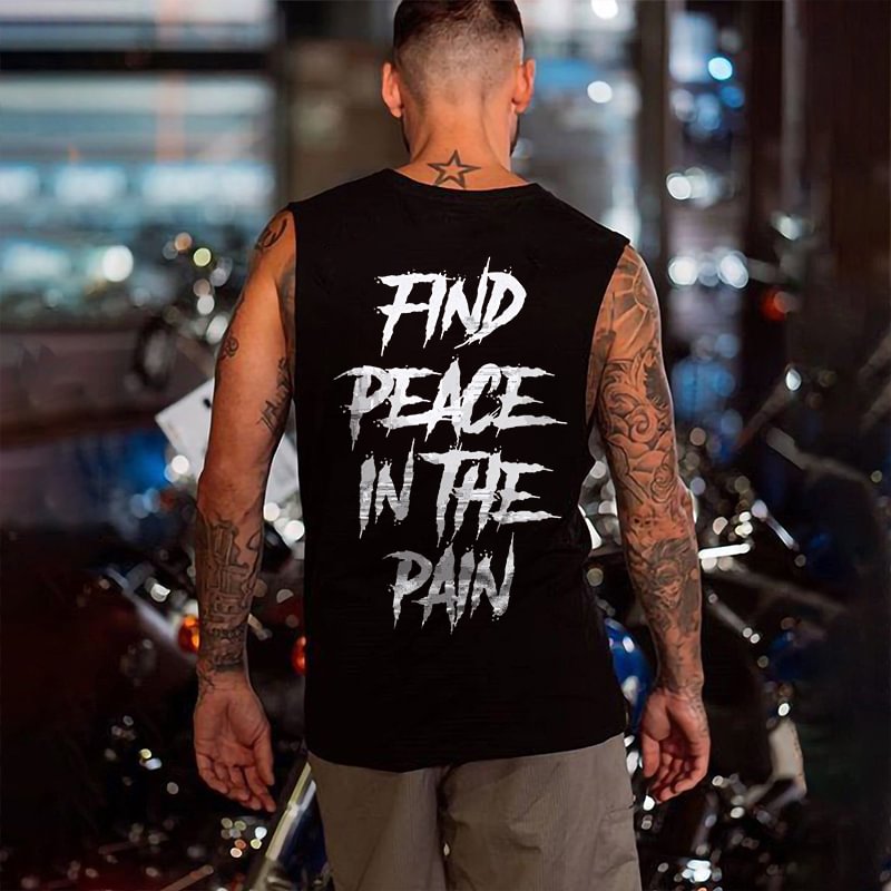 Find Peace In The Pain Printed Vest -  UPRANDY
