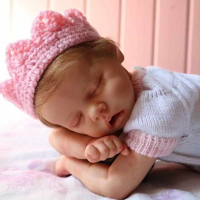 Reborn Real Life Baby Dolls 17inches Truly Sleeping Baby Girl Doll Joy for Adoption 2022 -Creativegiftss® - [product_tag]