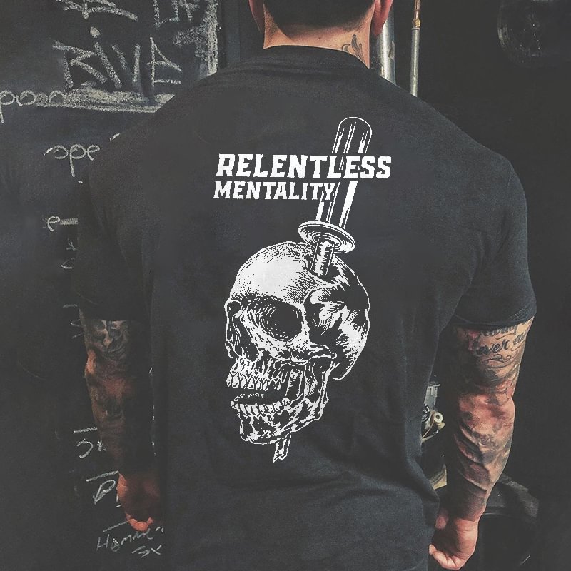 Livereid Skull Relentless Mentality T-shirt - Livereid