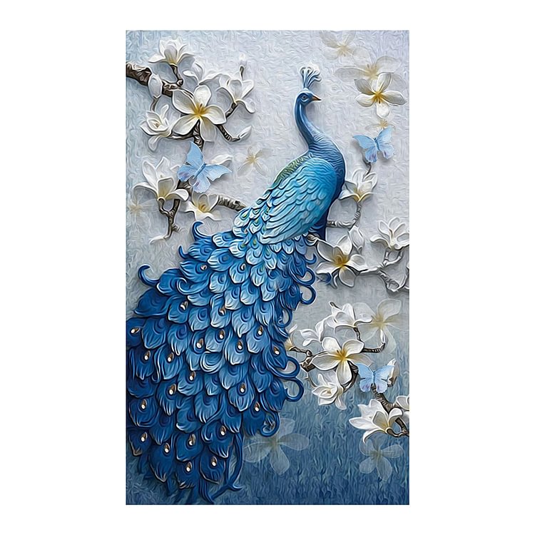 (Counted/Stamped)Peacock- 3 strands Cross Stitch 48*75cm