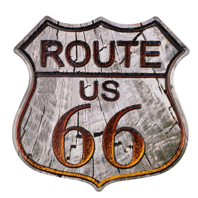 US Route 66 - Shield Shape Shield Vintage Tin Signs/Wooden Signs - 30*30CM