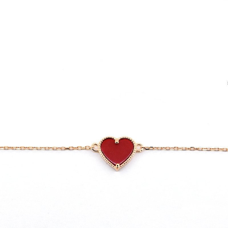 Sky Red Love Heart S925 Sterling Silver Bracelet