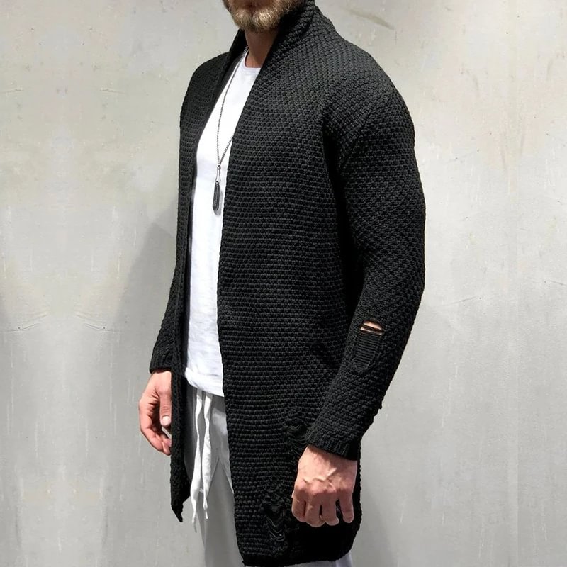 Men's Long Cardigan Sweater Sweater-Corachic