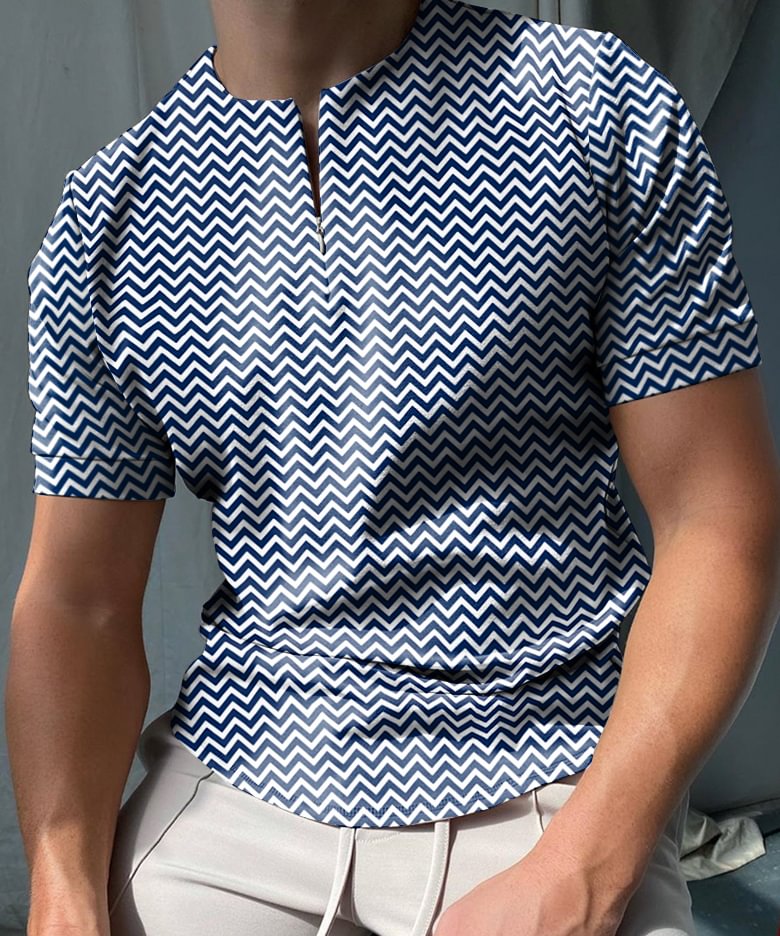 Wave short sleeve polo shirt / [viawink] /