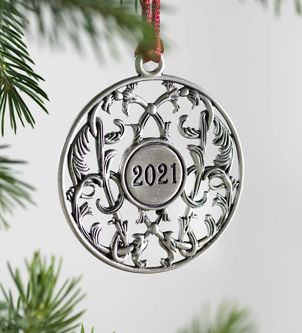 Solid Pewter Christmas Tree Decorations、、sdecorshop