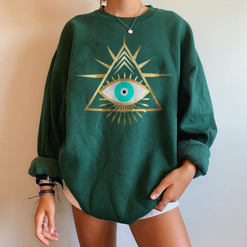   Evil eye print designer sweatshirt - Neojana